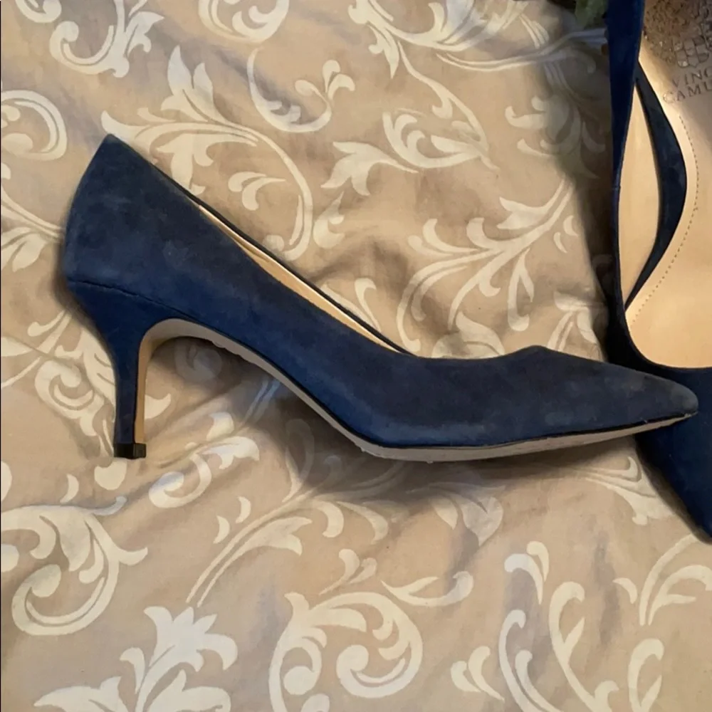 Blue Suede Pumps - Picture 3 of 8